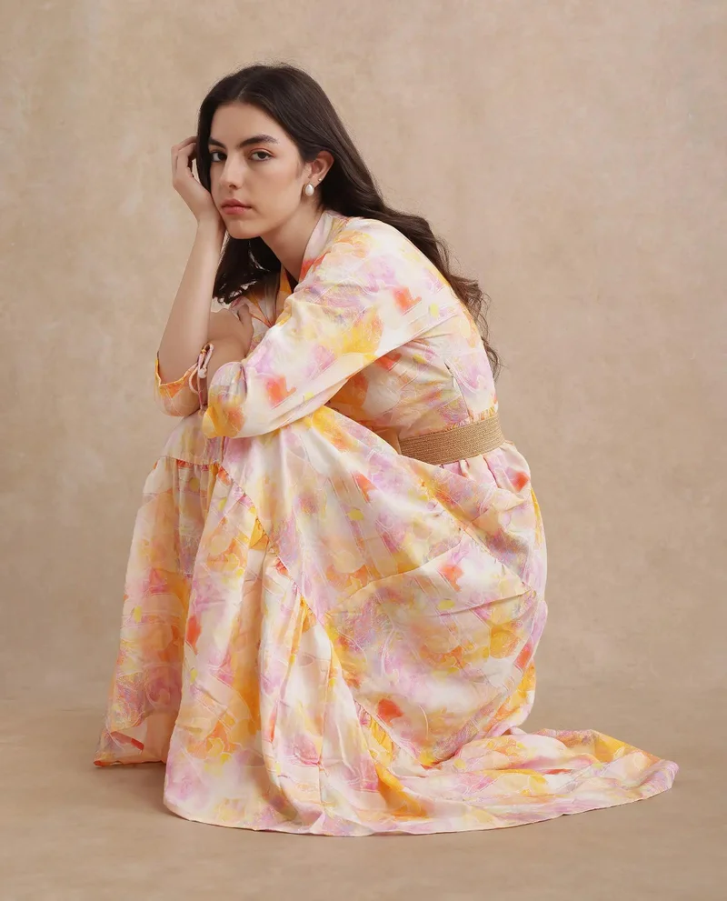Rareism Women's Printed Tier Dress
