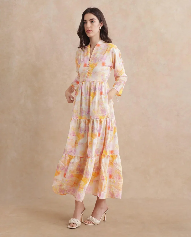 Rareism Women's Printed Tier Dress