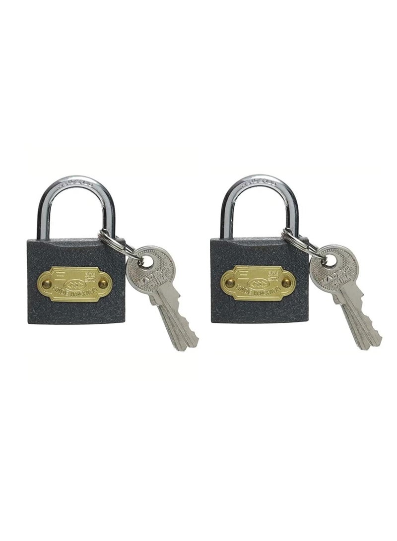 قفل معدني كلاسيكي مقاوم للعوامل الجوية (50 مم) مزود بثلاثة مفاتيح لضمان أقصى قدر من الحماية قطعتين - Image 1