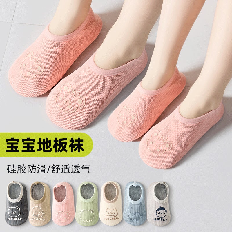Adult Floor Socks Spring And Autum Home Indoor Baby Shoes And Socks Non-Slip Soft Bottom Family Kidsren'S Thin Adult Socks - Image 2