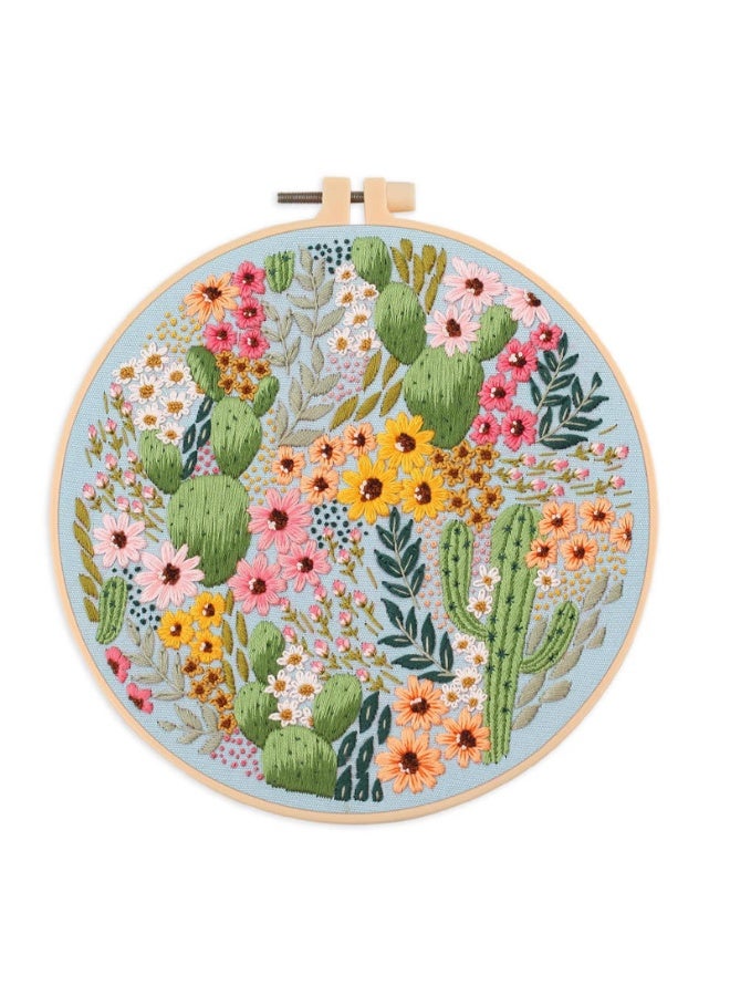 floral embroidery material includes embroidery tension - Image 1