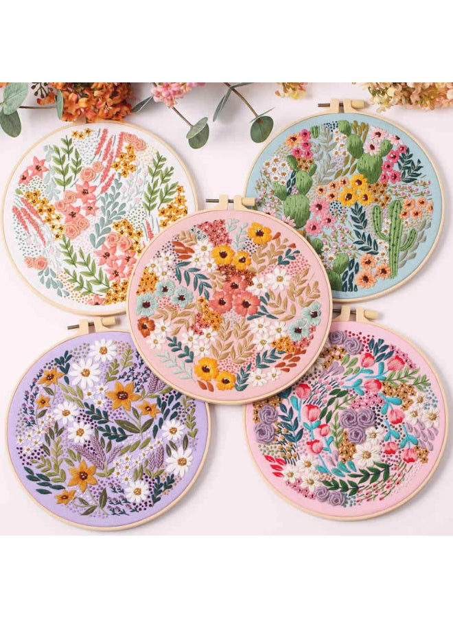 floral embroidery material includes embroidery tension - Image 2