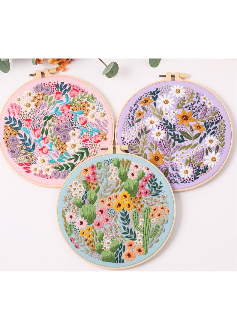 floral embroidery material includes embroidery tension - Image 4