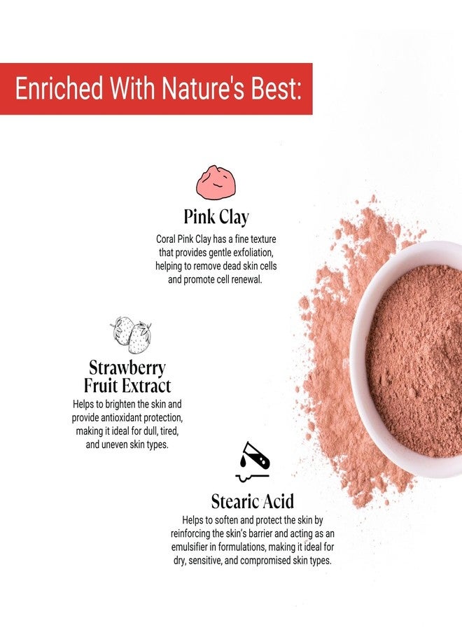 LASHIKA Coral Clay Face Pack | Coral Pink Clay | Avocado & Vitamin E | Helps in Removing Black Heads, Acne & Hyperpigmentation | All Skin Types - 70g - Image 3