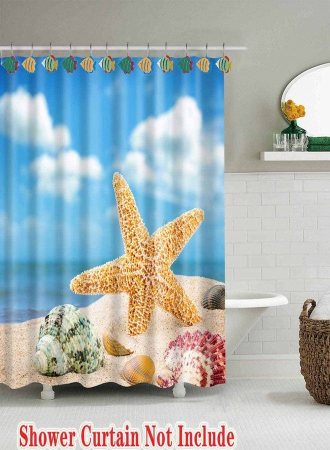 CandyGrid Fish Shower Curtain Hooks Rings for Under The Sea Bathroom Decor, Beach Shower Curtain Hooks, Nautical Shower Curtain Hooks, Decorative Shower Curtain Hooks for Bathroom - Set of 12 - Image 5