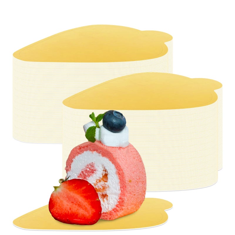 200 Pcs Mini Cake Boards Leaves Shaped Mousse Cake Boards Mini Cake Bases Cupcake Dessert Display Trays Cardboard Pastry Base Cake Paper Plates for Valentines Day Christmas Leaves Shaped Boards