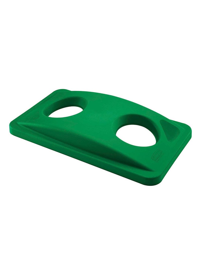 Rubbermaid Commercial Products Bottle and Can Recycling Top for Slim Jim Containers Green RUB269288GN 