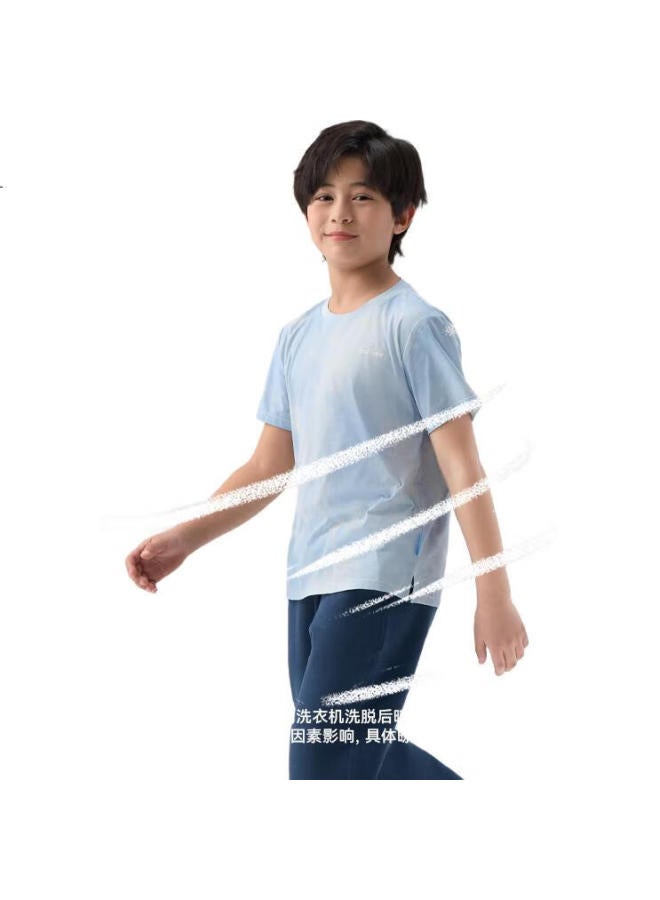 Heybetter Kids' Cyclone Moisture-Wicking T-Shirt With Unidirectional Moisture Guide Willow Bud (Yellow-Green) 110 - Image 3