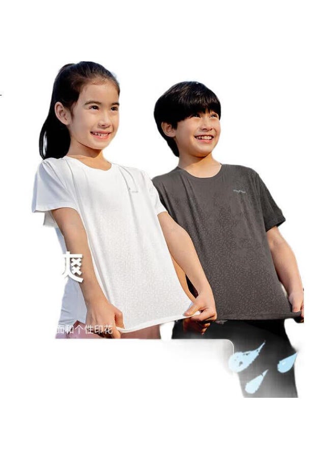 Heybetter Kids' Cyclone Moisture-Wicking T-Shirt With Unidirectional Moisture Guide Willow Bud (Yellow-Green) 110 - Image 2