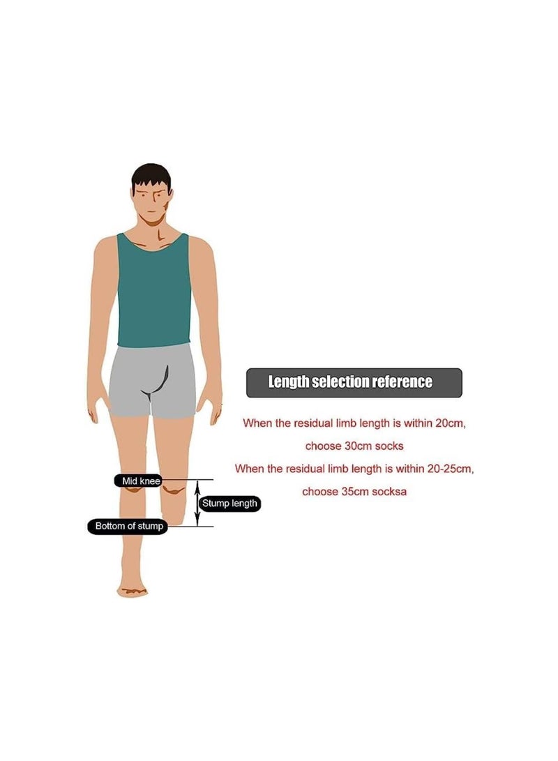 5Pcs Amputee Socks, Soft Thickened Cotton Amputee Socks BK Stump Shrinker Compression Socks for Amputee for Partial Foot Amputation, Amputee Care, Stump, Limb Compression  - Image 3