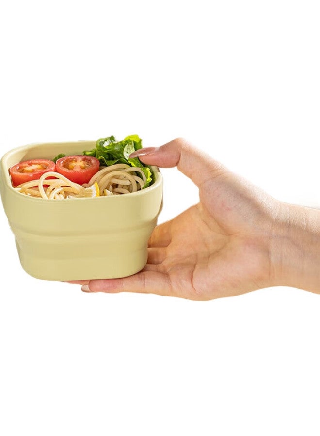GRASEY Guangyi Folding Bowl, Silicone Bowl, Portable Travel Outdoor Large Capacity Collapsible Bowl Water Cup For Business Trips, Tea White Gy7336 - Image 2