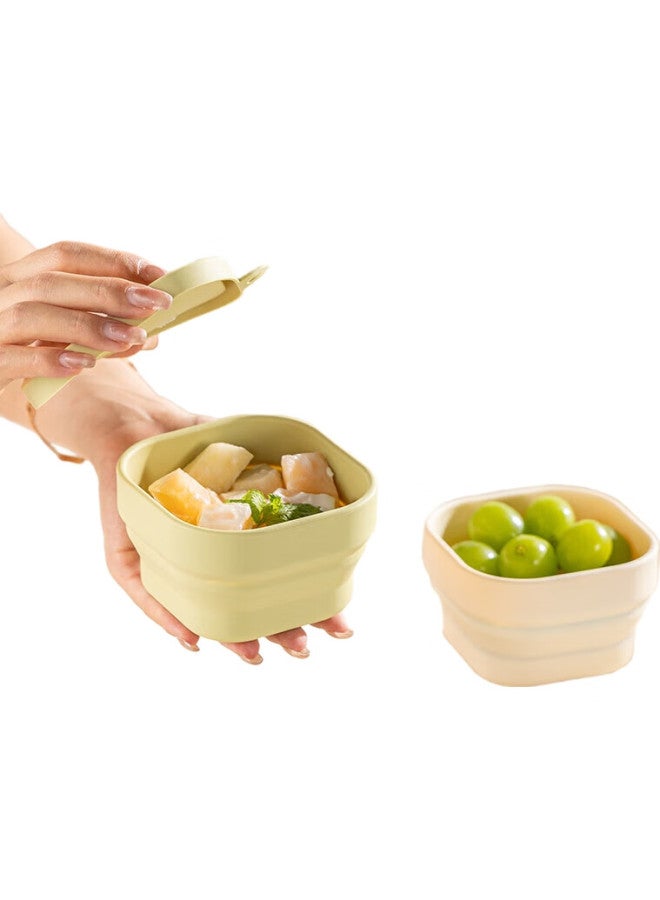GRASEY Guangyi Folding Bowl, Silicone Bowl, Portable Travel Outdoor Large Capacity Collapsible Bowl Water Cup For Business Trips, Tea White Gy7336 - Image 3