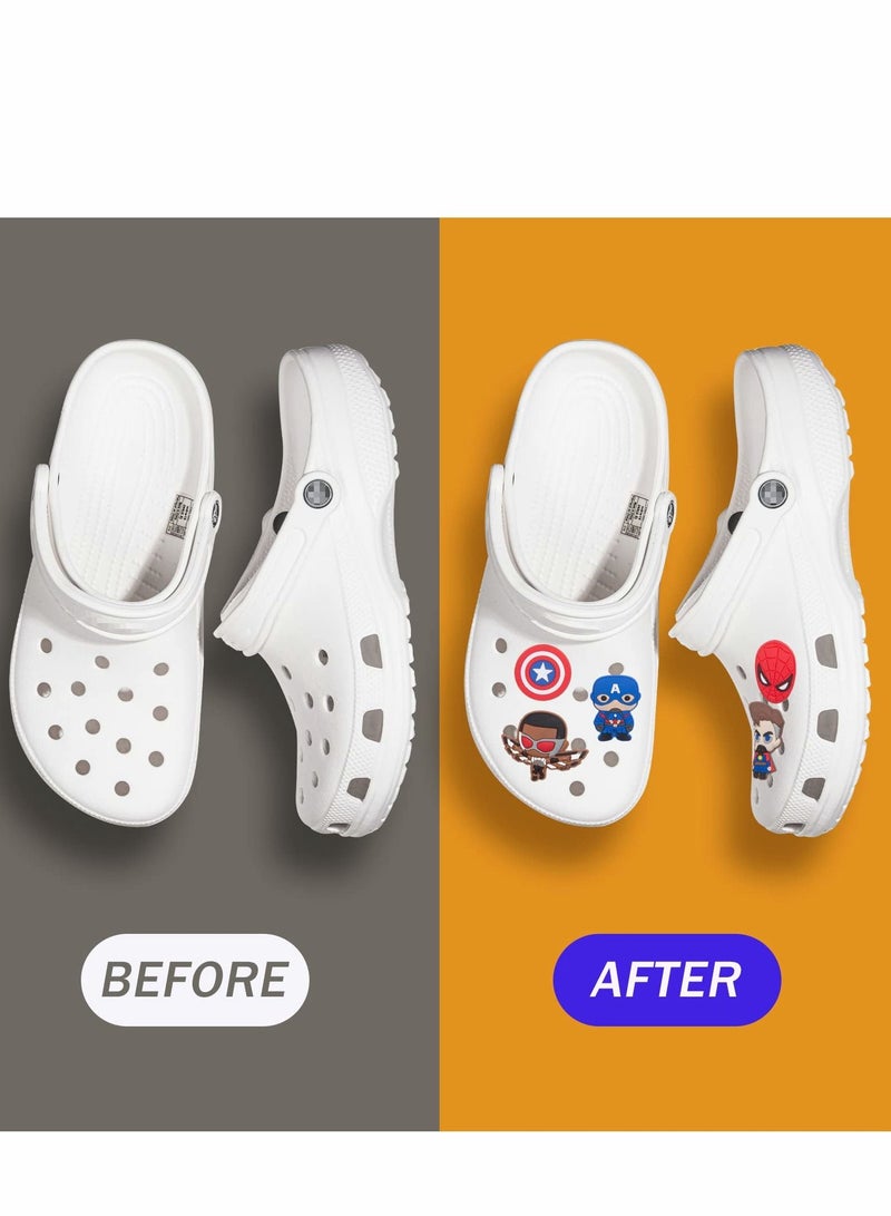 KASTWAVE زينة أحذية تمائم تمائم أبطال دبابيس لأحذية كروكس صنادل إبزيم حفلة هدية عيد ميلاد سوار زينة معصم للبالغين الرجال النساء الأطفال 21 تميمة - Image 4