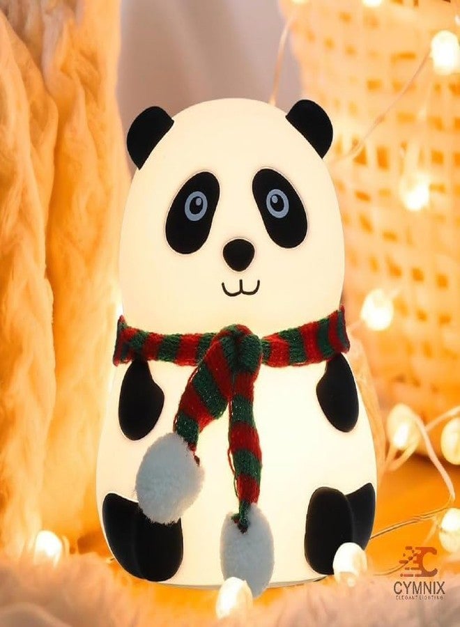 RAZZES Cute Panda Night Light for Kids, USB Rechargeable 3 Step Dimmable Night Light, 7 Colour Changing Touch Sensor Mini Nursery Lamp for Baby Bedroom Decor (Panda) - Image 1