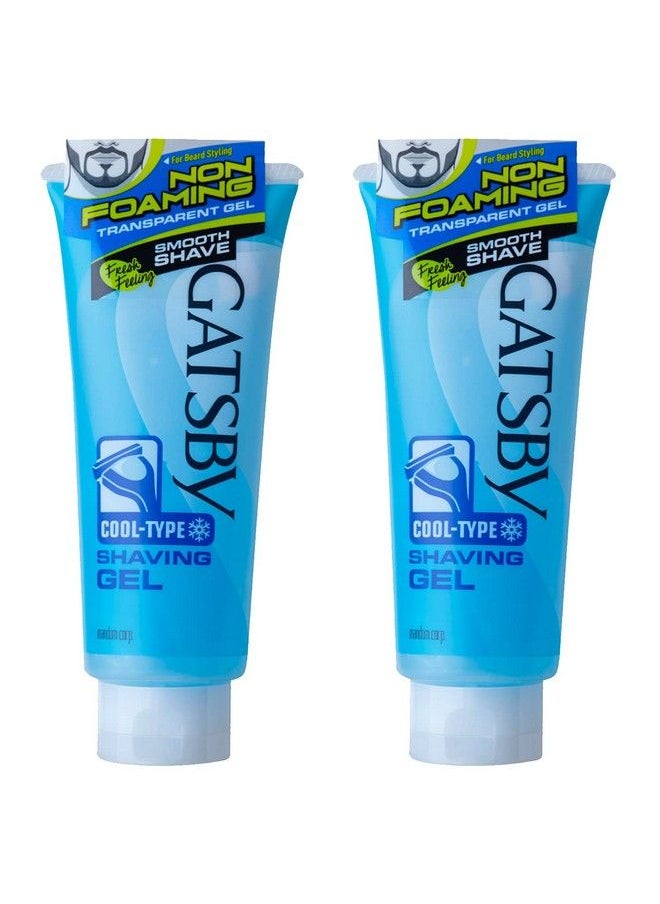 GATSBY Shaving Gel Cool Type ; Non Foaming & Transparent Type ; For Trendy Beard Styling ; Contains Moisturizer ; Powered With Menthol For Fresh & Cooling Sensation ; 205Gm ; Pack Of 2  - Image 2