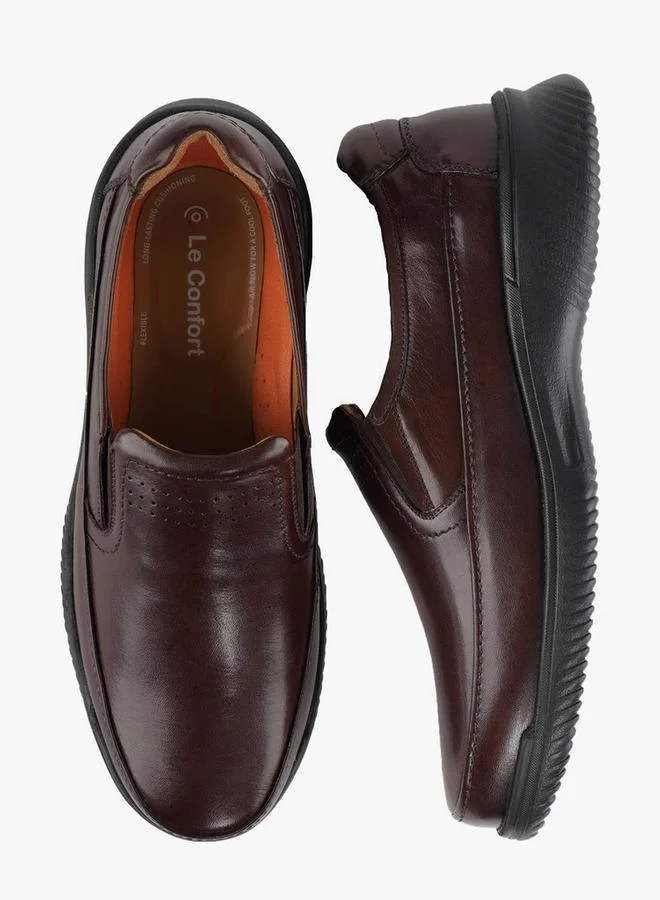 لو كونفورت Men Leather Slip-On Loafers