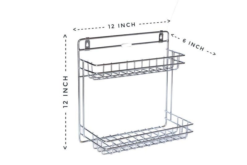 Niralasa Niralasa Wall Mountable Detergent Holder/Bathroom Rack/Multipurpose Stand Kitchen Rack Stainless Steel Wall Shelf 2 Layer Stainless Steel Wall Mountable Detergent Kitchen Bathroom - Image 4