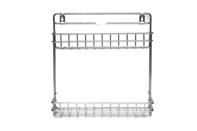 Niralasa Niralasa Wall Mountable Detergent Holder/Bathroom Rack/Multipurpose Stand Kitchen Rack Stainless Steel Wall Shelf 2 Layer Stainless Steel Wall Mountable Detergent Kitchen Bathroom - Image 5