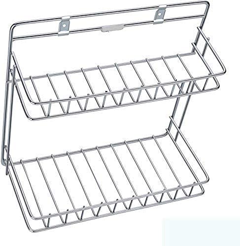 Niralasa Niralasa Wall Mountable Detergent Holder/Bathroom Rack/Multipurpose Stand Kitchen Rack Stainless Steel Wall Shelf 2 Layer Stainless Steel Wall Mountable Detergent Kitchen Bathroom - Image 1