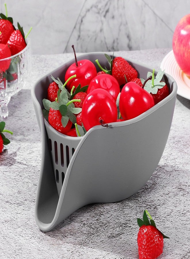 بارتي كينج دوم سلة تصريف المطبخ مع صنبور: سلة تصريف سيليكون للطعام - سلة تصريف أساسية للمطبخ للحوض - مصافي متعددة الوظائف للفواكه والخضراوات والمعكرونة - Image 1