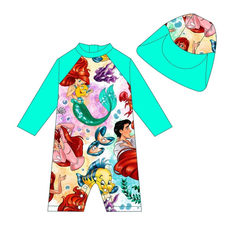 Bluejw Many Style Swimsuit  Toddler  Cartoon Pattern Kids Swimwear Child Beach Bathing Suit - Image 1