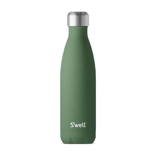 S'well Swell Stainless Steel Water Bottle 17oz Green Jasper Triple Layered Vacuum Insulated Containers Keeps Drinks Cold for 36 Hours and Hot for 18 BPA Free Perfect for On the Go - Image 1