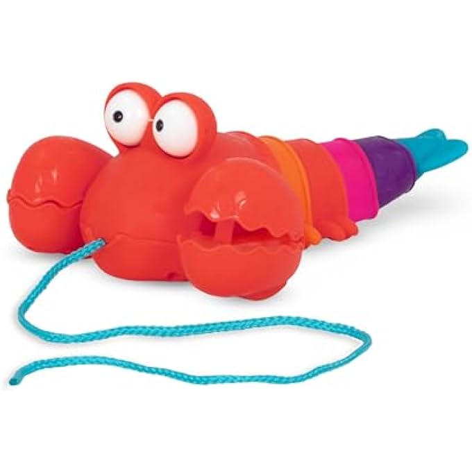 PULL ALONG TOY  PUSH OR PULL LOBSTER  WALKING TOY WITH STRING  TOYS FOR TODDLERS, KIDS  18 MONTHS +  WAGGLE-A-LONGS - PINCHY PAT - Image 1