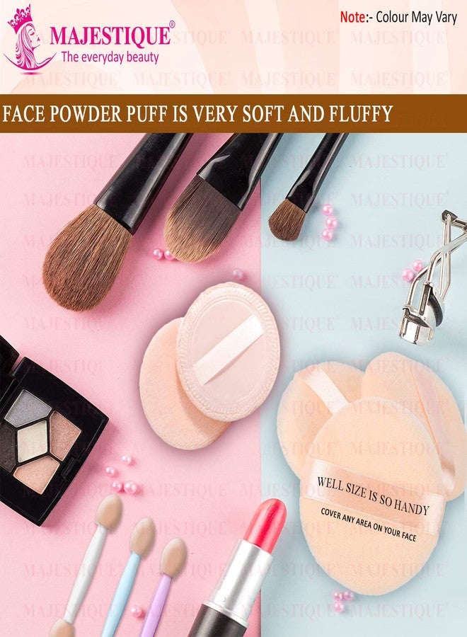 Majestique 2Pcs Flat Powder Puff with Grip, Makeup Sponge with Stick for Liquid, Cream, and Powder - Color May Vary - Image 5