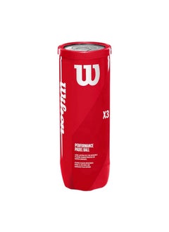 Wilson 3-Piece X3 Dura-Weave Felt Performance Padel Ball Green 19.43 x 6.86 x 6.86 cm WR8900801001  - Image 1