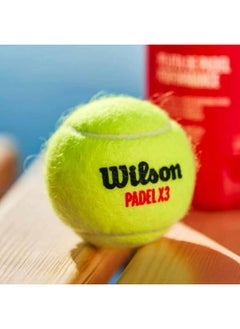 Wilson 3-Piece X3 Dura-Weave Felt Performance Padel Ball Green 19.43 x 6.86 x 6.86 cm WR8900801001  - Image 3