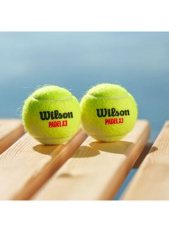 Wilson 3-Piece X3 Dura-Weave Felt Performance Padel Ball Green 19.43 x 6.86 x 6.86 cm WR8900801001  - Image 4