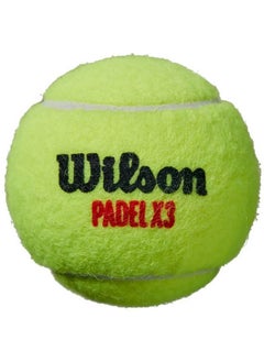 Wilson 3-Piece X3 Dura-Weave Felt Performance Padel Ball Green 19.43 x 6.86 x 6.86 cm WR8900801001  - Image 2