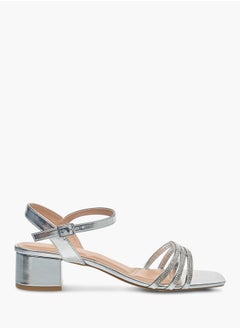 Celeste Womens Embellished Sandals With Block Heels And Buckle Closure Ramadan Collection  - Image 3