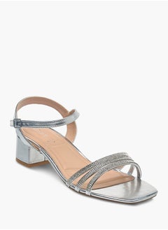 Celeste Womens Embellished Sandals With Block Heels And Buckle Closure Ramadan Collection  - Image 1
