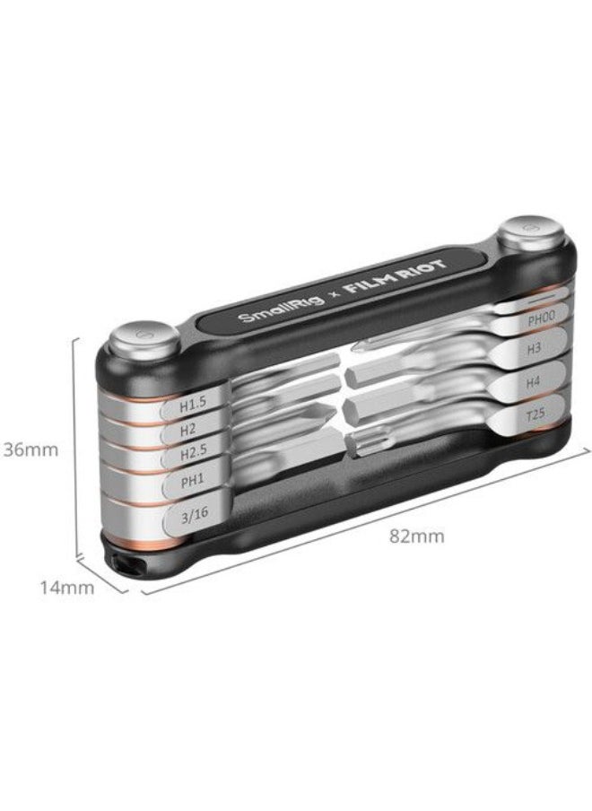 SMALLRIG - SmallRig x FILM RIOT 10-in-1 Folding Wrench Set with Multiple Angle Positioning (Black) 4375 - Image 1