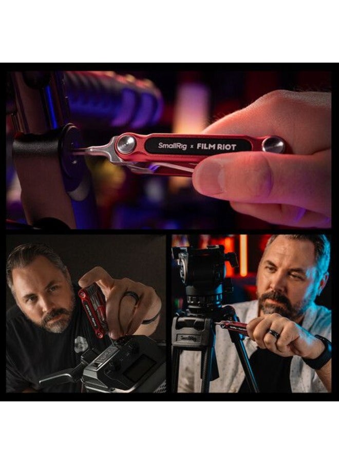 SMALLRIG - SmallRig x FILM RIOT 10-in-1 Folding Wrench Set with Multiple Angle Positioning (Black) 4375 - Image 1