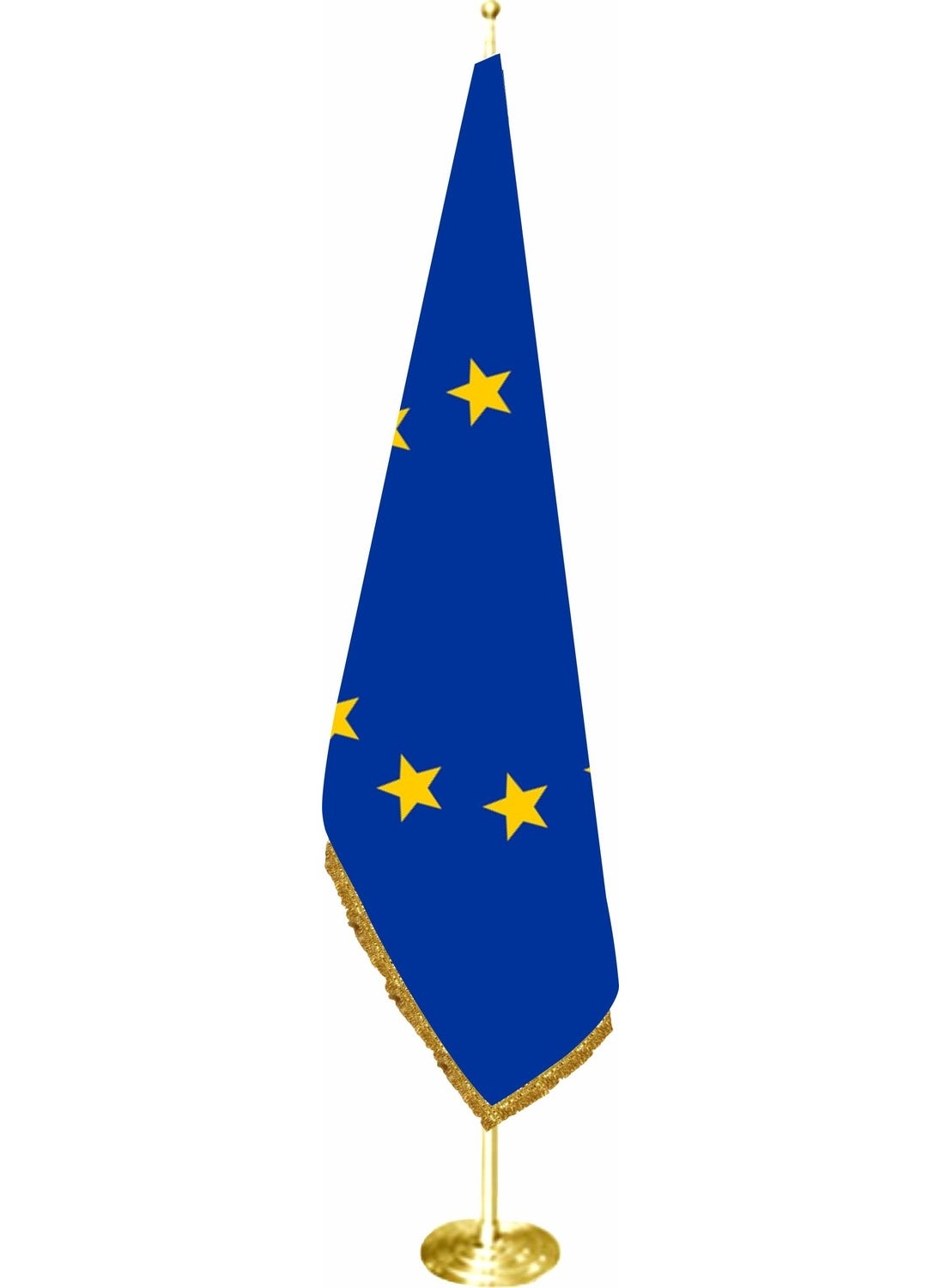 European Union Official Flag, EU Flag with Yellow Poles