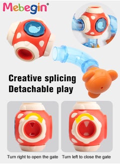 MEBEGIN Baby Bathtub Toy with Unique Design, Safe Colorful Waterwheel, Baby Bath Splash Toy with 4 Strong Suction Cups, Fun Animal Waterfall Set  with Water Ladle, Waterfall Shower Toys, Made of Skin Friendly ABS Material, Smooth Edge  - Image 5