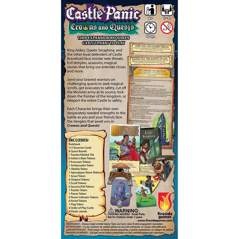 Fireside Games Castle Panic: Crowns and Quests | Expansion | Board Game for Adults and Family | Cooperative | Ages 8+ | for 1 to 6 Players | Average Playtime 45 Minutes | Made by Fireside Games - Image 3