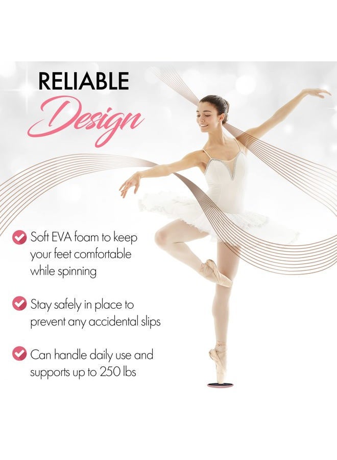 Zenmarkt Ballet Pirouette Disc for Dancers - Portable Turn Disc for Dancing on Releve, Gymnastics and Ice Skaters - for Better Pirouette Technique, Releve, Turns and Dance Spinning (Pink) - Image 3