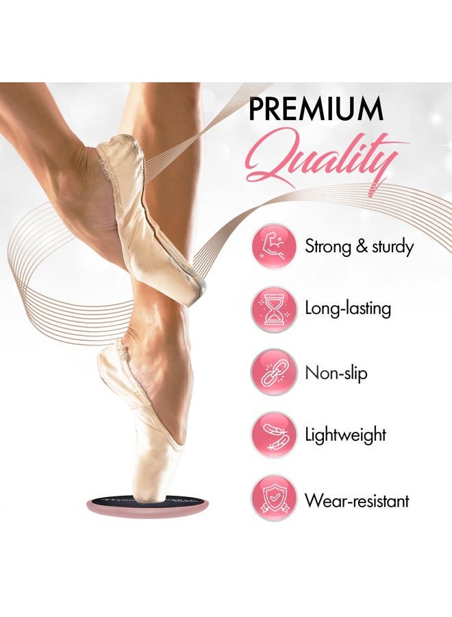 Zenmarkt Ballet Pirouette Disc for Dancers - Portable Turn Disc for Dancing on Releve, Gymnastics and Ice Skaters - for Better Pirouette Technique, Releve, Turns and Dance Spinning (Pink) - Image 2