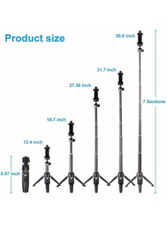 Y&D SYOSI Tripod Monopod Selfie Stick, 40 In Portable Stick Phone Compatible with Wireless Remote Shutter Control for iPhone 14 13 12 11 Pro max X 8 Plus Samsung Galaxy S23 S22 S21 S20 S10  - Image 3