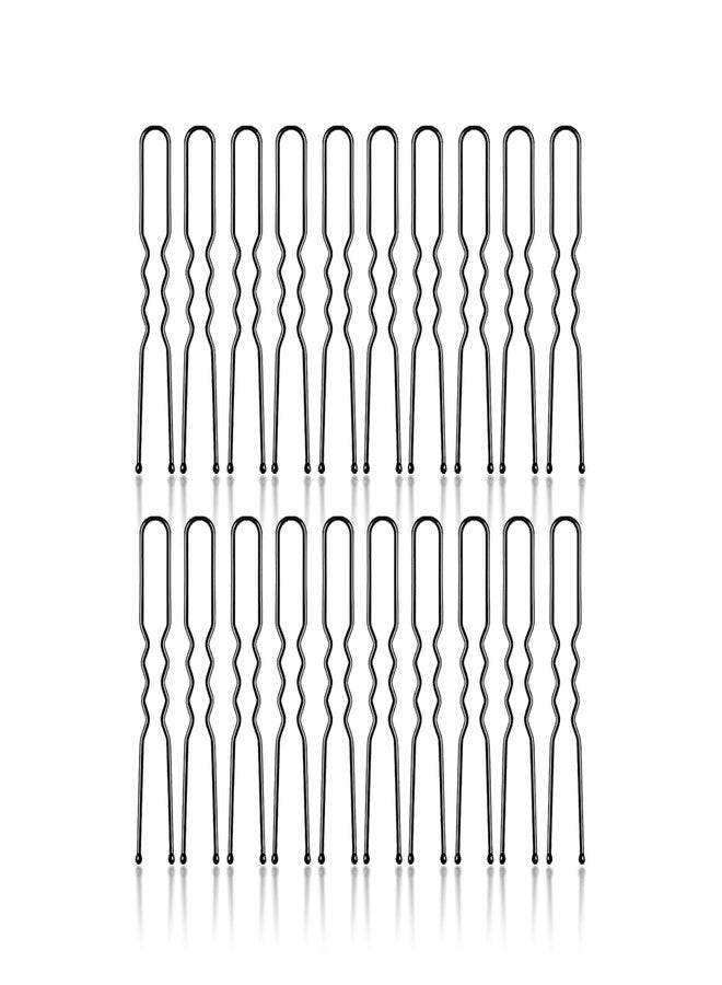 Sanas Bobby Pins (100Pcs) hair pin for women stylish juda pins for bun traditional stylish hair for bride wedding hair accessories for women Black Metal Thick Hair Pin Women & Girls (100Pcs) (Black) - Image 1