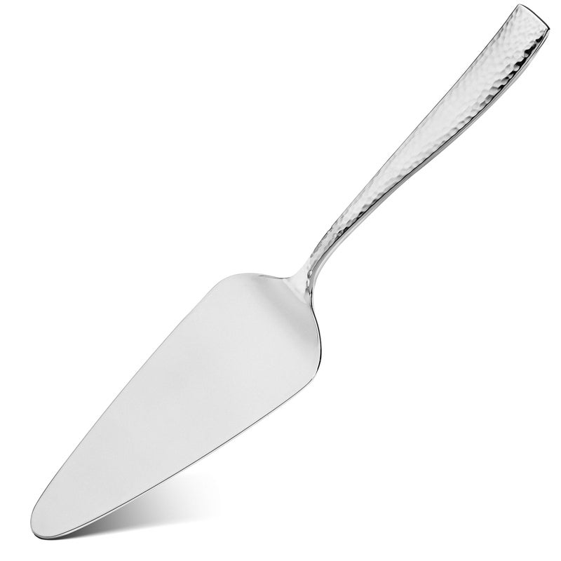Hudson Essentials Hudson Essentials Hammered 18/10 Stainless Steel Hostess Serving Utensil Set, 8-Piece Set with Cake Knife, Cake Server and Lasagna Pie Server, Dishwasher Safe  - Image 3