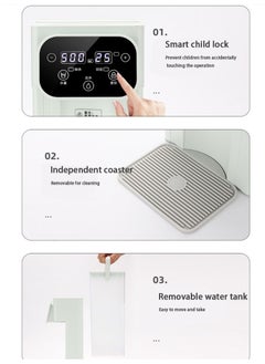 Furtey Instant water heater, Small water dispenser，3L electric kettle, water boiler, 3s fast heating, 5 variable preset temperatures, 10 water volume options, with child lock and night light, suitable for small kitchen, office, living room, home  - Image 3