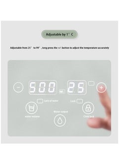 Furtey Instant water heater, Small water dispenser，3L electric kettle, water boiler, 3s fast heating, 5 variable preset temperatures, 10 water volume options, with child lock and night light, suitable for small kitchen, office, living room, home  - Image 4