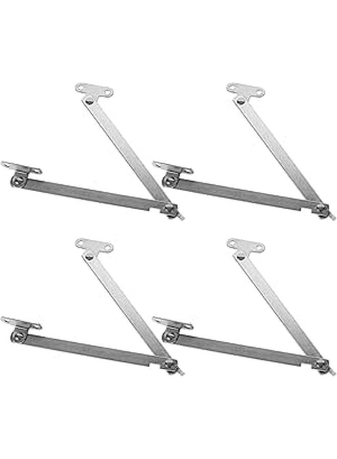4Pcs Adjustable Metal Folding Lid Support Hinges For Kitchen Cabinet Door Bracket - Image 1