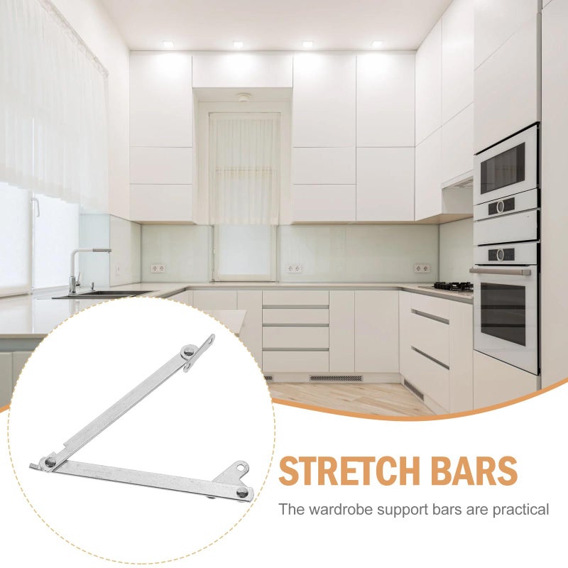 4Pcs Adjustable Metal Folding Lid Support Hinges For Kitchen Cabinet Door Bracket - Image 4