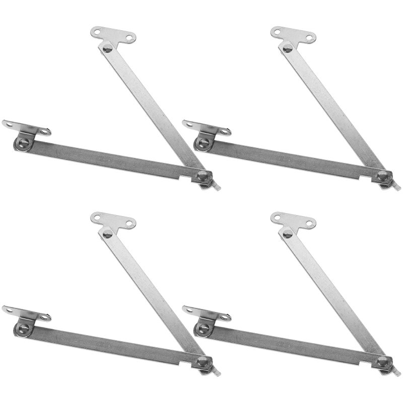4Pcs Adjustable Metal Folding Lid Support Hinges For Kitchen Cabinet Door Bracket - Image 2