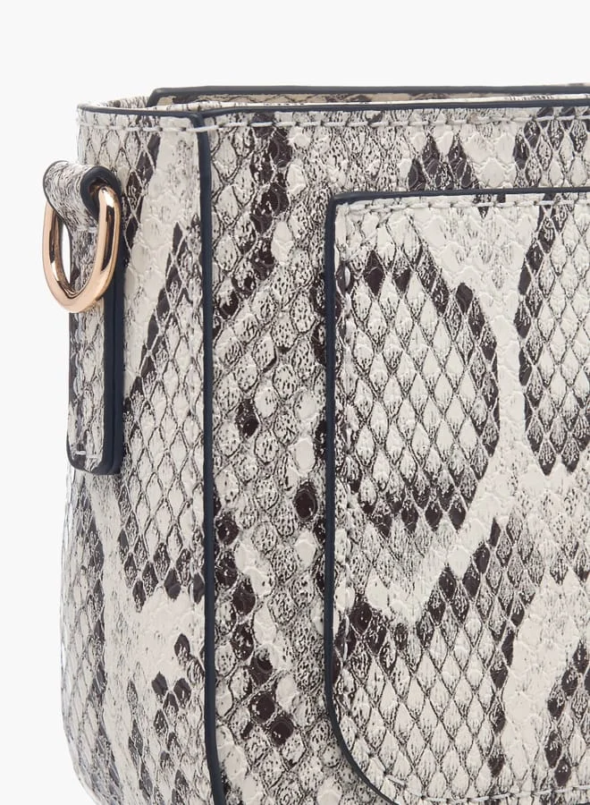 سيليست Womens Animal Print Crossbody Bag With Zip Closure And Detachable Strap